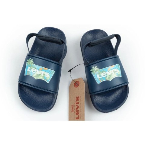 Levi's buty klapki dziecięce Pool S Mini chłopięce granatowe sandałki Levis