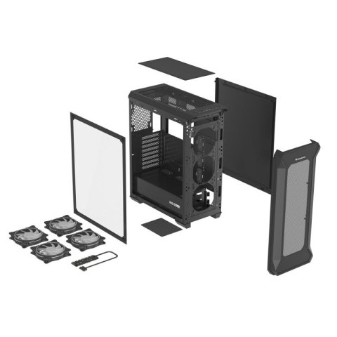 Obudowa NATEC Genesis Irid 505 ARGB NPC-1518 (ATX. Micro ATX. Mini ITX; kolor czarny) Genesis