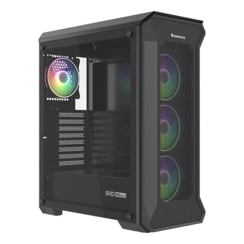 Obudowa NATEC Genesis Irid 505 ARGB NPC-1518 (ATX. Micro ATX. Mini ITX; kolor czarny) Genesis