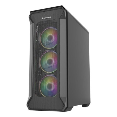 Obudowa NATEC Genesis Irid 505 ARGB NPC-1518 (ATX. Micro ATX. Mini ITX; kolor czarny) Genesis