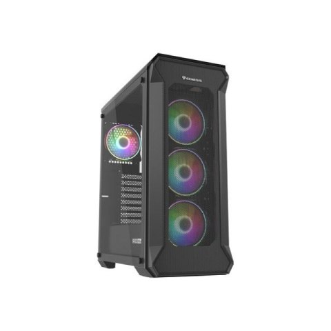 Obudowa NATEC Genesis Irid 505 ARGB NPC-1518 (ATX. Micro ATX. Mini ITX; kolor czarny) Genesis