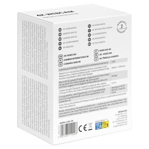SAVIO KAMERA INTERNETOWA 4K CAK-06 Savio
