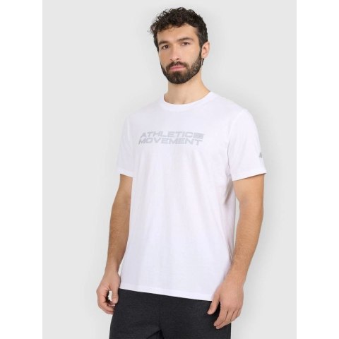 T-shirt regular z nadrukiem męski 4F 4FRAW25TTSHM3384-10S 4f