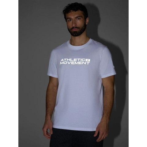 T-shirt regular z nadrukiem męski 4F 4FRAW25TTSHM3384-10S 4f
