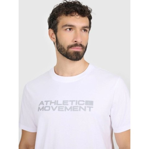 T-shirt regular z nadrukiem męski 4F 4FRAW25TTSHM3384-10S 4f