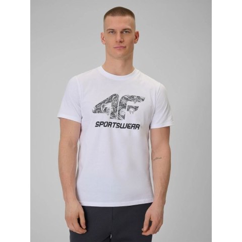 T-shirt regular z nadrukiem męski 4F 4FRAW25TTSHM3611-10S 4f