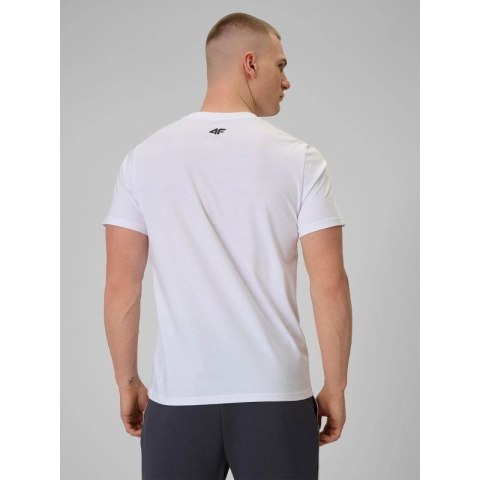 T-shirt regular z nadrukiem męski 4F 4FRAW25TTSHM3611-10S 4f