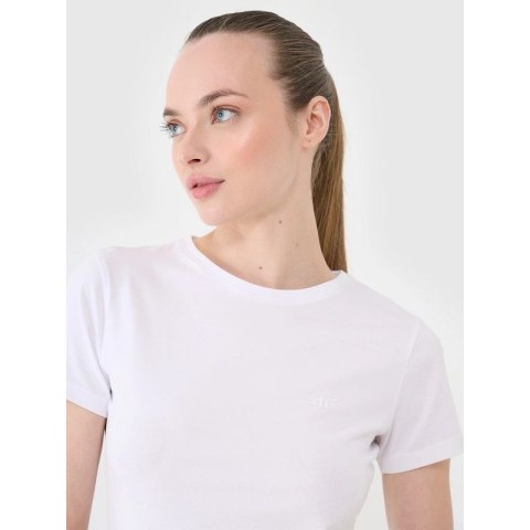 T-shirt slim gładki damski 4F 4FWMM00TTSHF2673-10S 4f