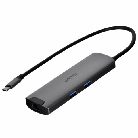 UNITEK AKTYWNY HUB USB-C 5GBPS, HDMI RJ-45 PD 100W Unitek
