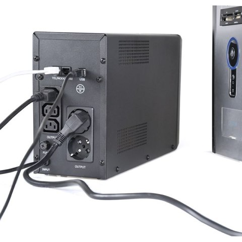 ENERGENIE ZASILACZ AWARYJNY UPS AVR 2000VA LCD, 3X C13, 2X SCHUKO, USB, RJ45 ENERGENIE