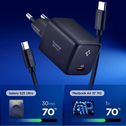 Ładowarka sieciowa Spigen EE451EU Essential USB-C 45W - czarna Spigen