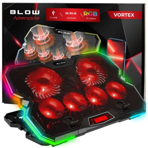 BLOW PODSTAWKA CHŁODZĄCA LAPTOP 6 FAN VORTEX RGB BLOW