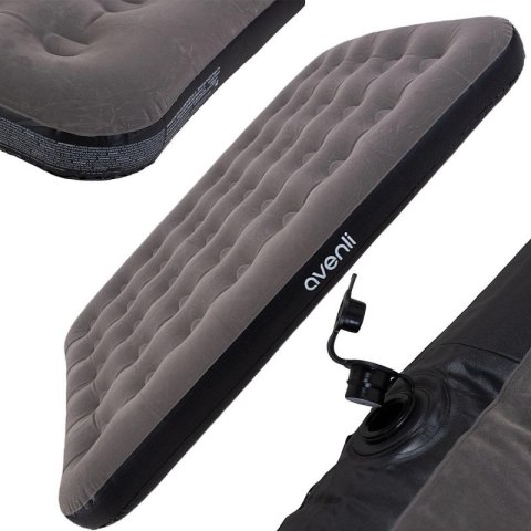 MATERAC FLOKOWANY 2-OSOBOWY SZARY 191x137x22CM 24639 Jilong