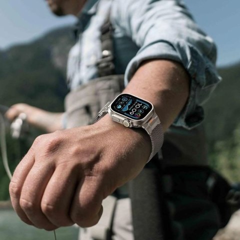 Bransoleta Tech-Protect Milano Vanguard na Apple Watch (44 / 45 / 46 / 49 mm) - tytanowa Tech-Protect