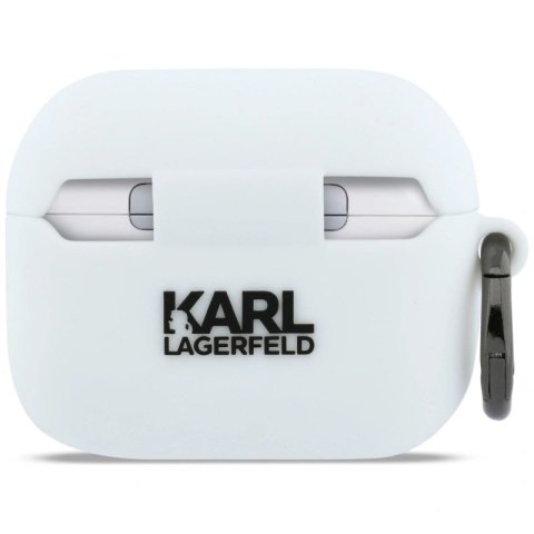 Etui Karl Lagerfeld Silicone Karl Head 3D na AirPods Pro 3 - białe Karl Lagerfeld