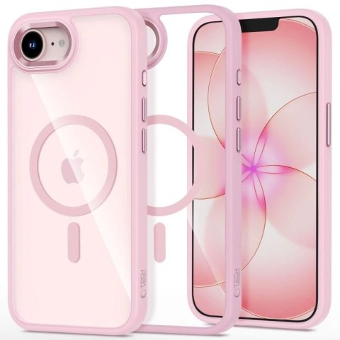 Etui Tech-Protect Magmat MagSafe na iPhone 16e / 17e - przezroczysto-różowe Tech-Protect