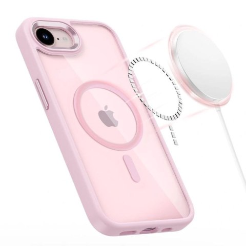 Etui Tech-Protect Magmat MagSafe na iPhone 16e / 17e - przezroczysto-różowe Tech-Protect