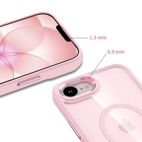 Etui Tech-Protect Magmat MagSafe na iPhone 16e / 17e - przezroczysto-różowe Tech-Protect