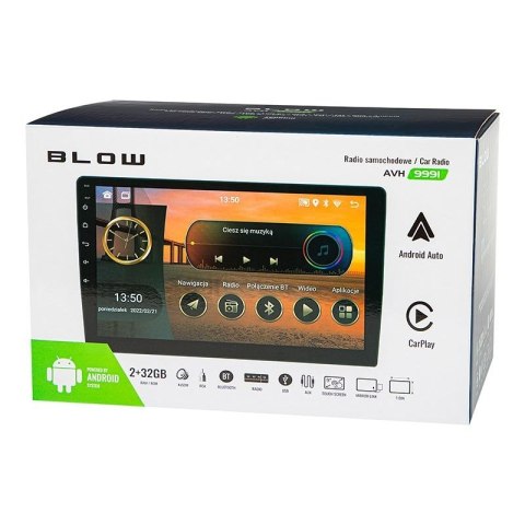 Radio BLOW AVH-9991 1DIN 9" Android/WiFi/GPS/CARPLAY BLOW