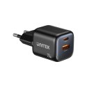 UNITEK ŁADOWARKA SIECIOWA 2X GAN USB-C & USB-A 20W CZARNA Unitek