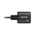 UNITEK ŁADOWARKA SIECIOWA 2X GAN USB-C & USB-A 20W CZARNA Unitek