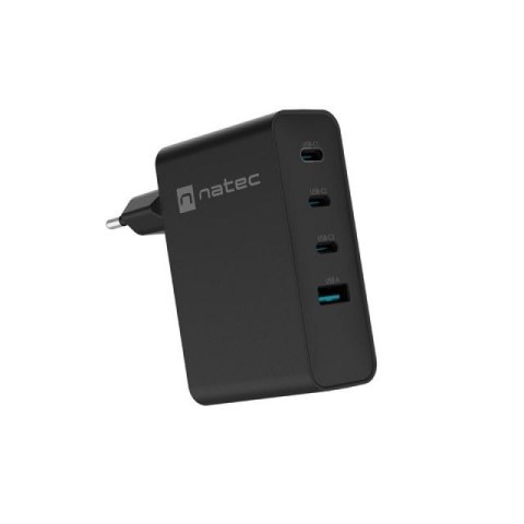 NATEC ŁADOWARKA SIECIOWA RIBERA GAN 3X USB-C 1X USB-A 100W CZARNA NATEC