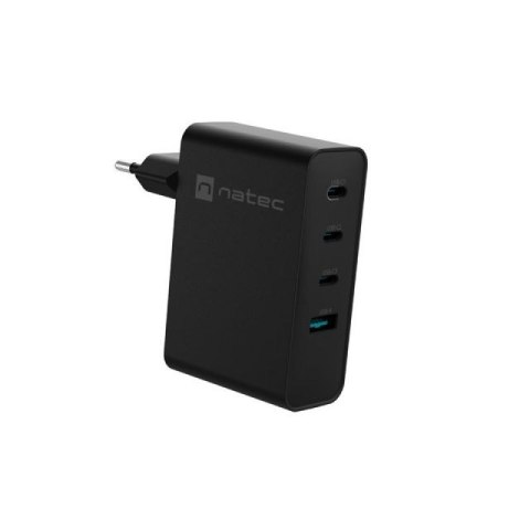 NATEC ŁADOWARKA SIECIOWA RIBERA GAN 3X USB-C 1X USB-A 100W CZARNA NATEC