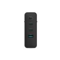 NATEC ŁADOWARKA SIECIOWA RIBERA GAN 3X USB-C 1X USB-A 100W CZARNA NATEC