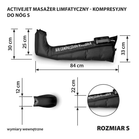 Activejet Masażer Limfatyczny-Kompresyjny do nóg S Activejet