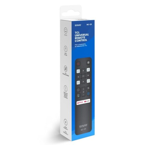 SAVIO PILOT UNIWERSALNY/ZAMIENNIK DO TV TCL-SMART TV RC-23 Savio