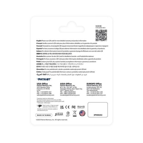 Patriot FLASHDRIVE Tab T560 256GB Dual USB 120MBs Patriot Memory