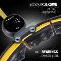 HHM21 HULA HOP BLACK/YELLOW Z MAGNESAMI, WYPUSTKAMI TPE I OBCIĄŻNIKIEM + LICZNIK HMS HMS