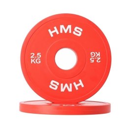 Talerz olimpijski Bumper 2x2.5kg Czerwony HMS CBRS25 HMS