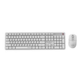 GEMBIRD BEZPRZEWODOWY ZESTAW KLAWIATURY + MYSZ SILENT KEY PRO BUSINESS, BIAŁY, UKŁAD RU Gembird