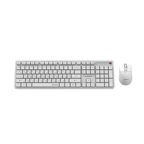 GEMBIRD BEZPRZEWODOWY ZESTAW KLAWIATURY + MYSZ SILENT KEY PRO BUSINESS, BIAŁY, UKŁAD RU Gembird