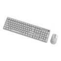 GEMBIRD BEZPRZEWODOWY ZESTAW KLAWIATURY + MYSZ SILENT KEY PRO BUSINESS, BIAŁY, UKŁAD RU Gembird