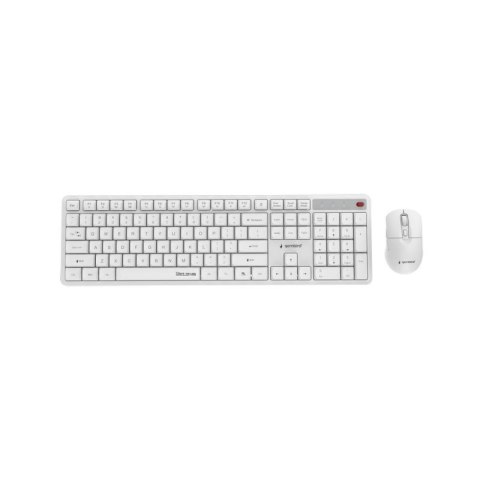 GEMBIRD BEZPRZEWODOWY ZESTAW KLAWIATURY + MYSZ SILENT KEY PRO BUSINESS, BIAŁY, UKŁAD US Gembird