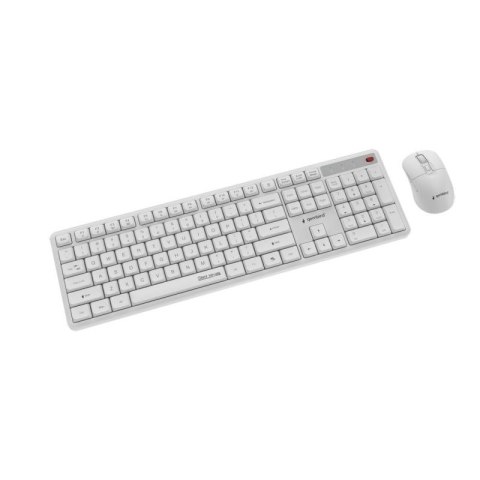 GEMBIRD BEZPRZEWODOWY ZESTAW KLAWIATURY + MYSZ SILENT KEY PRO BUSINESS, BIAŁY, UKŁAD US Gembird