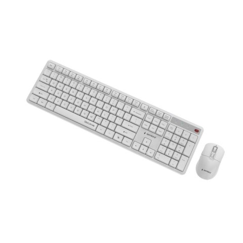 GEMBIRD BEZPRZEWODOWY ZESTAW KLAWIATURY + MYSZ SILENT KEY PRO BUSINESS, BIAŁY, UKŁAD US Gembird