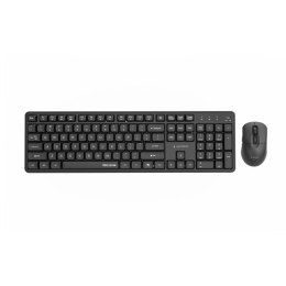 GEMBIRD BEZPRZEWODOWY ZESTAW KLAWIATURY + MYSZ SILENT KEY PRO BUSINESS, CZARNY, UKŁAD US Gembird