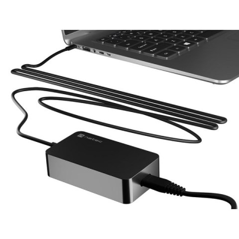 NATEC ZASILACZ ŁADOWARKA GRAYLING GAN USB-C 65W DO LAPTOPÓW, TABLETÓW, TELEFONÓW NATEC