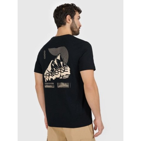 T-shirt regular z nadrukiem męski 4F 4FRAW25TTSHM3377-20S 4f