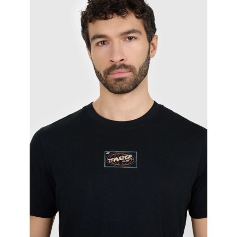 T-shirt regular z nadrukiem męski 4F 4FRAW25TTSHM3377-20S 4f