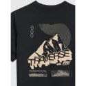 T-shirt regular z nadrukiem męski 4F 4FRAW25TTSHM3377-20S 4f