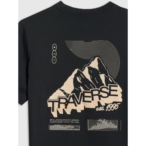T-shirt regular z nadrukiem męski 4F 4FRAW25TTSHM3377-20S 4f
