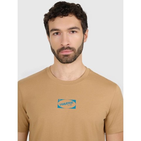 T-shirt regular z nadrukiem męski 4F 4FRAW25TTSHM3377-83S 4f