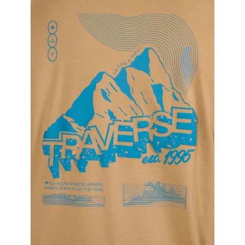 T-shirt regular z nadrukiem męski 4F 4FRAW25TTSHM3377-83S 4f