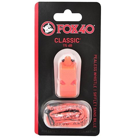GWIZDEK FOX 40 CLASSIC POMARAŃCZOWY ZE SZNURKIEM FOX40