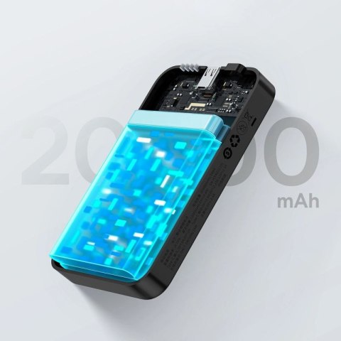 Powerbank magnetyczny Baseus EnerFill FM41 20000mAh 20W z kablem USB-C do USB-C 30cm - czarny Baseus