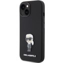 Etui Karl Lagerfeld Silicone Ikonik Metal Pin na iPhone 15 Plus / 14 Plus - czarne Karl Lagerfeld